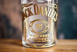 a Jack Daniels style graphic element made of brass