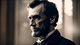 abraham lincoln, cinematic light, cinematic, photography