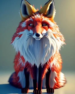 Furry fox gurl, majestic, highly intricate, Realistic photography, incredibly detailed, ultra high resolution, 8k, complex 3d render, cinema 4d.