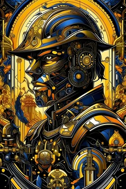 the heart of a dystopian future, a cinematic sci-fi battle scene unfolds, a spectacle of epic proportions masterfully brought to life by the AI genius, Leonardo. This visual masterpiece takes us into a world where futuristic Terminators clash in an epic showdown, their metallic bodies adorned with intricate details in shimmering gold and diamonds.The award-winning art style of Kekai Kotaki guides our eyes through the scene, each frame brimming with exquisite artistry. The Terminators, their cold