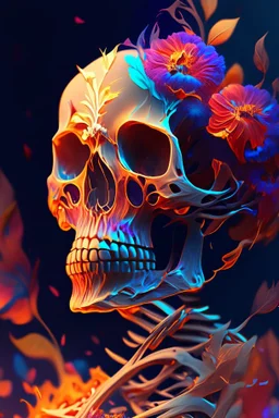 ( oil paitinedium\), IrisCompiet:1.2),Frontal skeleton with realistic details,Short hair background abstract, Fantasy, flame of hell，Many colors, Colorful, flower petals, Wind blowing,masutepiece, Best Quality, (the Extremely Detailed CG Unity 8K Wallpaperest Quality), (Best Illustration), (Best Shadow), absurderes, Realistic lighting, (abyseautiful detailed glow,Clear face, Clean white background, masutepiece, Super Detail, epic composition, Ultra HD, High quality, Extremely detailed, Of