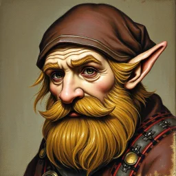 Dnd, fantasy, dwarf, handpainted by a renaissance artist, head portrait