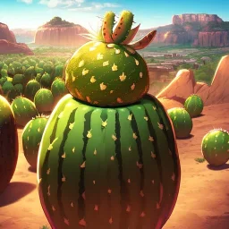 anime real life like cactus in the desert in arizona, grand canyon,anime