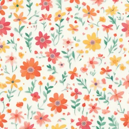 Beautiful little flowers bright printable paper on white background