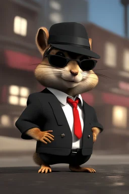 3d animated gangster chipmunk