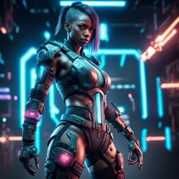 Fhoto full body, reality, Raw, mortal combat as cyberpunk light , digital art, with logo text "addie", intricate details, powerful composition, captivating, , trending on artstation, sharp focus, studio photo, intricate details, highly detailed high tech, by addie_digi