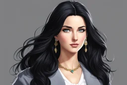 Monica Geller in 8k 2D anime artstyle, long black hair, close picture, intricate details, highly detailed, high details, detailed portrait, masterpiece,ultra detailed, ultra quality