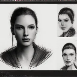 Drawing sketches Supermodel