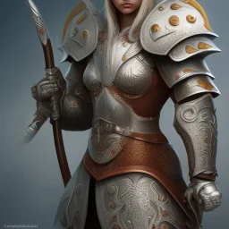 Elf, warrior, white armor, detailed, 8k resolution,