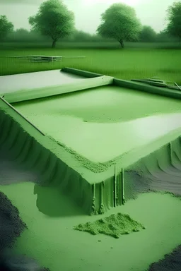 Concrete leveling for green lands
