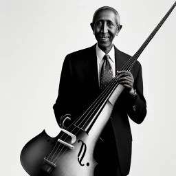 https://s3images.coroflot.com/user_files/individual_files/226181_uBz61P_Jm5HgBYwm4kFQRmvVL.jpg Image of Ron Carter playing stand-up bass, full body, bass player, style of Thomas Marsh