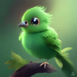 A cute green bird, avatar