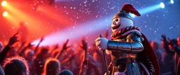 888 snow man rock concert in knights armor