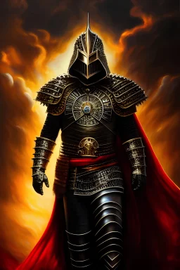 Ultra detailed fullbody Portrait in oil on canvas of lord evil with Armor,intense stare,extremely detailed digital painting, extremely detailed face,crystal clear Big eyes, mystical colors ,perfectly centered image, perfect composition, rim light, beautiful lighting,masterpiece,8k, stunning scene, raytracing, anatomically correct, in the style of robert e howard and Ken Kelley and Ohrai Noriyoshi and Simon Bisley and tomzj1