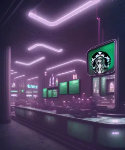 Starbucks, cyberpunk,