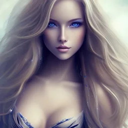 magnifique belle sexy jeune femme souriante des cheveux longs blonds,yeux bleus