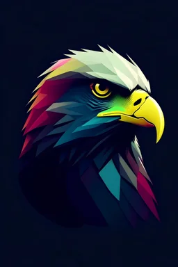 cool minimalistic eagle in colours