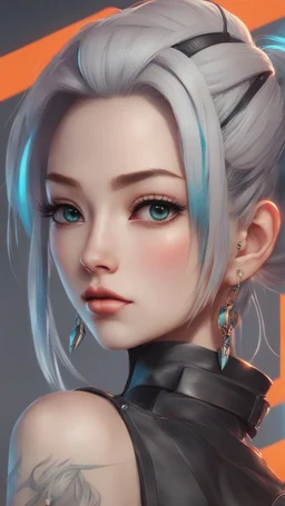 a close up of a person with tattoos on their face, cgsociety9, realistic anime 3d style, beautiful cyberpunk girl face, anime cyberpunk art, cyberpunk anime art, cyberpunk anime girl, female cyberpunk anime girl, very beautiful cyberpunk samurai, realistic anime artstyle, artwork in the style of guweiz, detailed portrait of anime girl, realistic anime art style