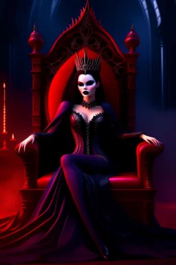 Vampire queen on her throne