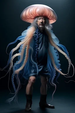 a man with jellyfish tentacles instead of legs