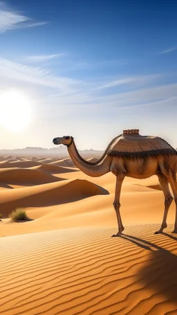 camel and desert