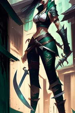 a woman with a Ninja's Machete standing in front of a building, akali, akali from league of legends, league of legends concept art, league of legends splash art, riot games concept art, league of legends character art, league of legends art, official splash art, iconic character splash art, beautiful female assassin, league of legend, league of legends art style