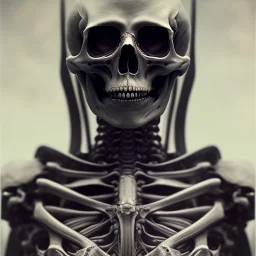 skeleton warrior full with flesh and blood in hr giger style, steam punk, realistic, made in octane, cinematic, ultra-realistic, extremely detailed octane rendering, 8K, VRAY Super Real ar 2:3, dof photorealistic futuristic 50mm lens hard lighting dark gray tintype photograph, realistic lighting, sepia color