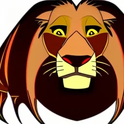 Lion King animation Chaka male lion speedpoint triangular face broad angler nose tip