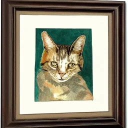 Acuarela de un gato por Van Gogh