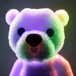 transparent multicolor crystal bear