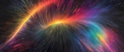 abstract, colorful, rainbow, void and a black hole