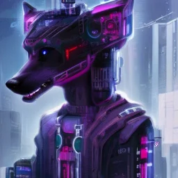 Cyberpunk wolf