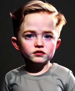 Robert pattinson toddler, full body, soft skin, dramatic lighting, hyper realistic