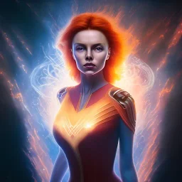 Dark Phoenix, X-Men , Jean Gray. hyperfantastic,hyperscifi,unreal engine 5.best colours,deep purple . fire theme .blue neon smoke.cinamatic,full cinematic lights.beautiful body and hands details,beautiful face details,8k,hyperdetails.by alan parker.ann dittman