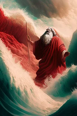 Moses parts the red sea