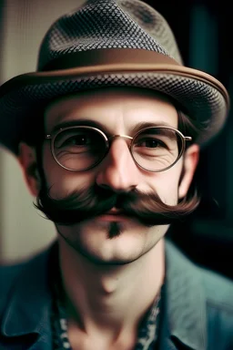 cool dude with moustache