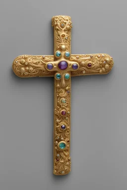 gold Byzantine cross with gems