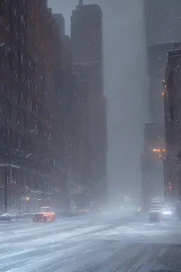 SNOW FALLING ON 1950 NEWYORK STREET