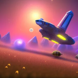 spaceship crash in cornfield