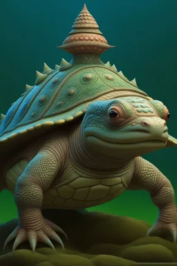 Matamata Turtle shark animal , 3d 4k octane render, lifelike, photorealistic, artstation, illustration, smooth, sharp focus, ornate, intricate, complex, highly detailed, digital painting, smooth, art by tom bagshaw, akihiko yosh