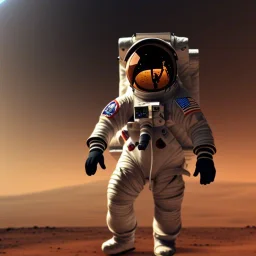 astronaut watching tv on mars unreal engine 5, octan render