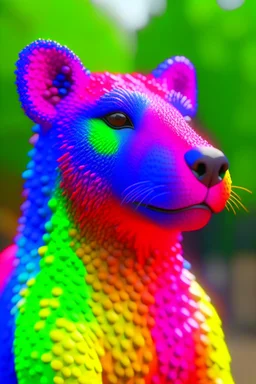 rainbow animal ,3d 4k octane render, smooth, sharp focus, highly detailed, unreal engine 5,