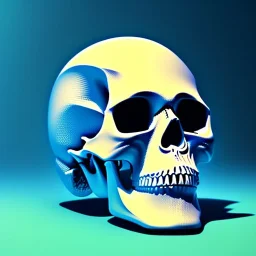 Android skull, full body close up, soft light atmosphere, light effect，vaporwave colorful, concept art, smooth, extremely sharp detail, finely tuned detail, ultra high definition, 8 k, unreal engine 5, ultra sharp focus