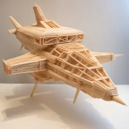 Starship made out of toothpicks