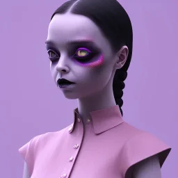 wednesday addams,wednesday make up, wednesday dress, wednesday hair, hyper detail, octane render, unreal engine 5, 8k resolation