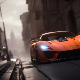 photo of a ultra realistic,set in hyper fire car, cinematic lighting, battered, low angle, trending on artstation, 4k, hyper realistic, focused, extreme details, unreal engine 5, cinematic, masterpiece