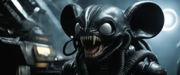 highly detailed digital capture of xenomorph mickey from the 1979 movie Alien