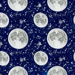 repeating moon and stars