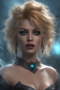 an extremely bodacious and graphic depiction of Misty MacGreggor - 32k UHD, extremely detailed, focused, photorealistic, realistic, cinematic, beautiful, majestic, superb, outstanding, perfect in every way, outer space, multicolored, colorful, vibrant, botanical, festive, gothic, horrifying, terrifying, funny, action packed, comedic, ludicrous, romantic