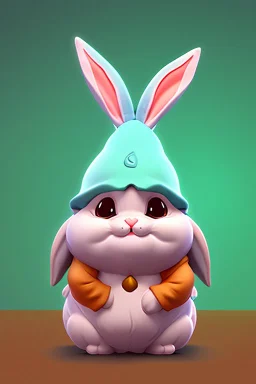 Cute animation bunny gnome